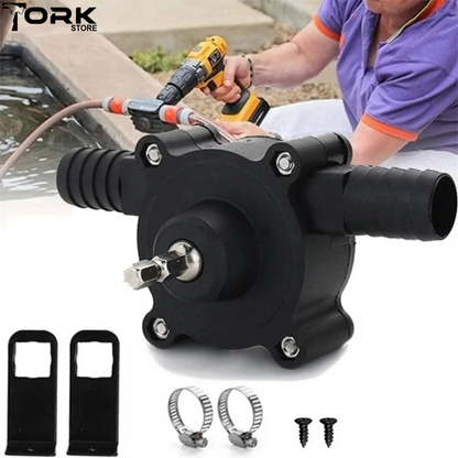 Portable Self-Priming Pump - Drill Powered, Water/Oil Transfer