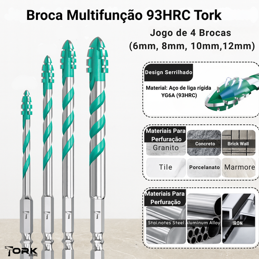 Multi-Material Drill Bit Set 93HRC