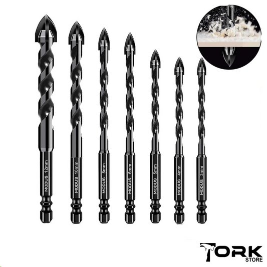 High-Performance Cross-Tip Masonry Drill Bit Set (3-12mm)