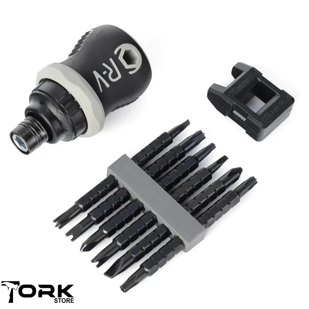 12-in-1 Multi-Bit Screwdriver Set with Magnetizer