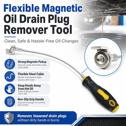 Flexible Magnetic Oil Drain Plug Remover