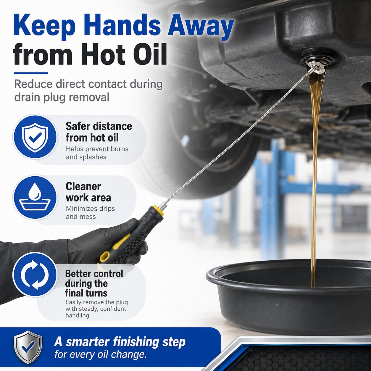 Flexible Magnetic Oil Drain Plug Remover