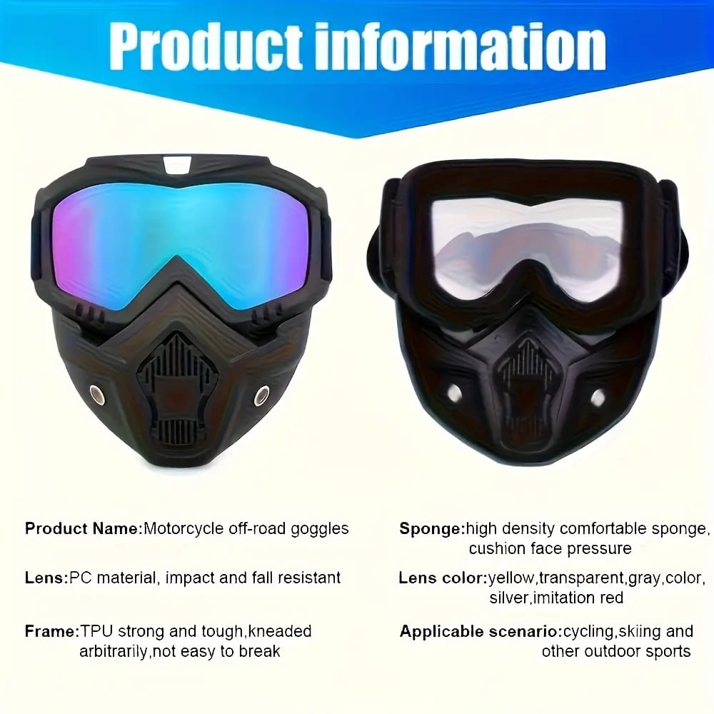 4-in-1 Modular Full-Face Safety Goggles