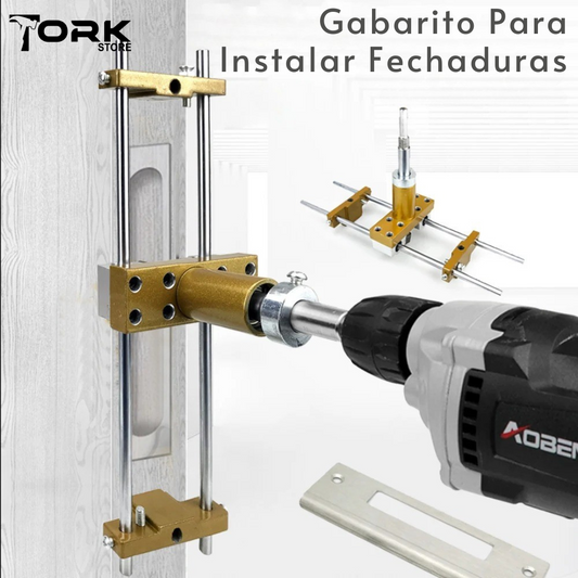 Door Lock Mortising Jig - 3-Cutter Kit, Aluminum