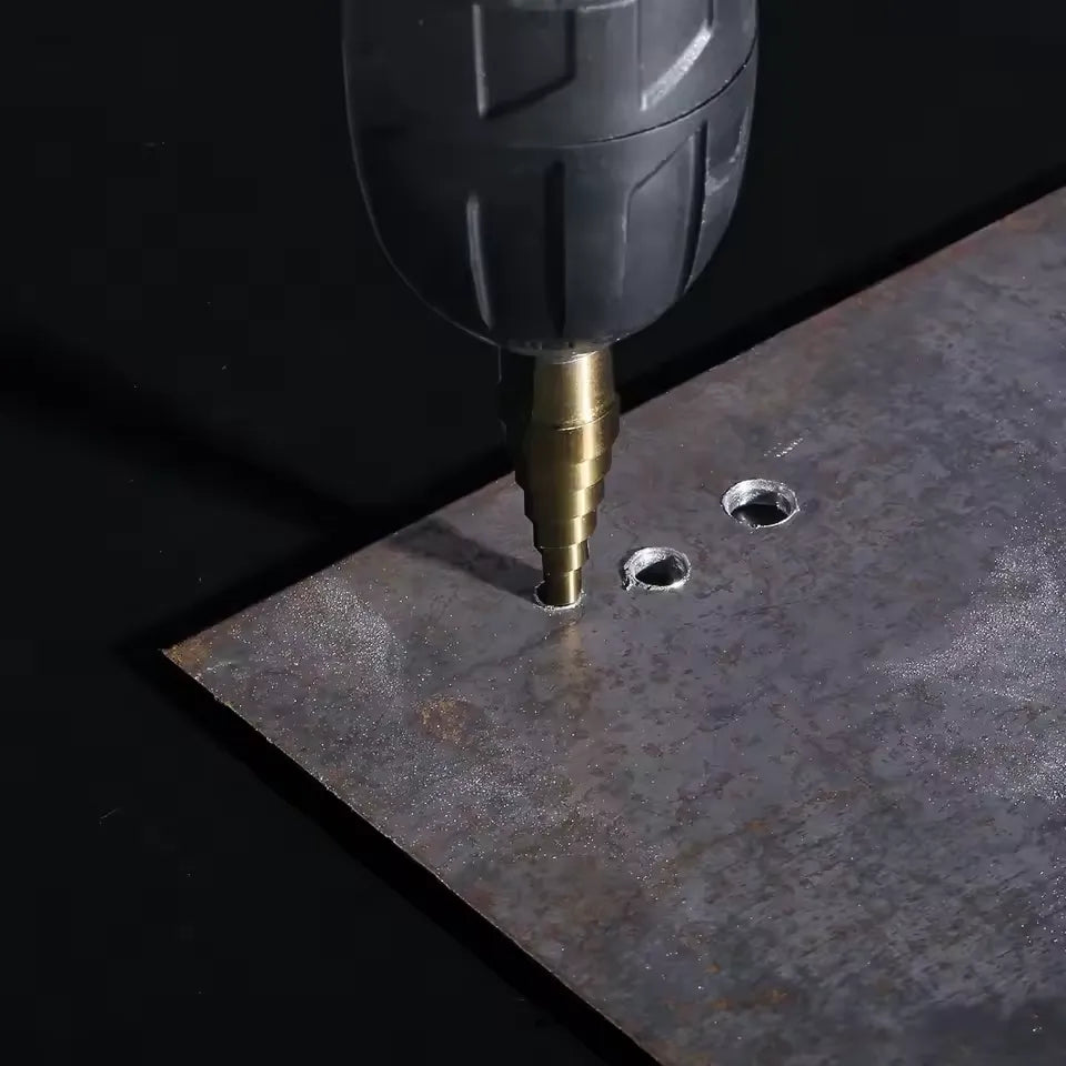 5-Piece Step Drill Bit Set - HSS 4241 with Aluminum Case