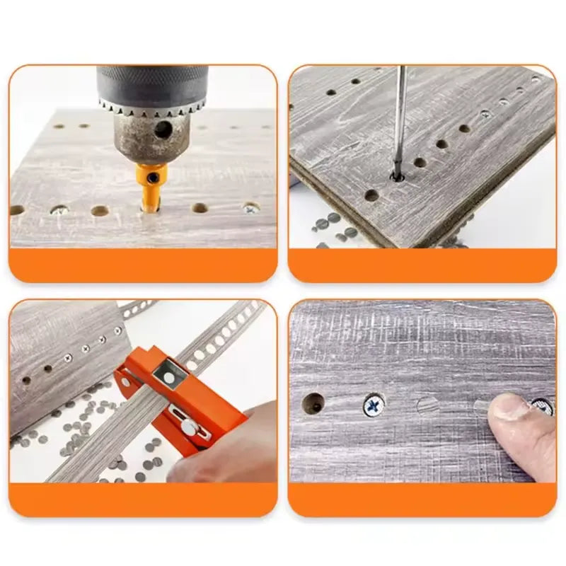 8mm Single Hole Punch Pliers Kit with 3mm Countersink Drill