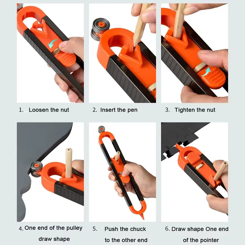 Contour Profile Gauge for Woodworking