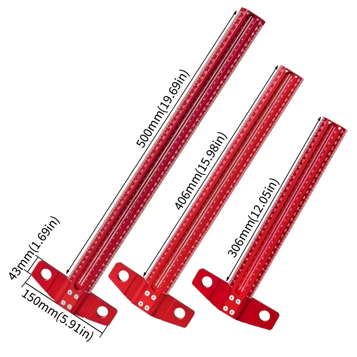 Aluminum Precision Square Ruler