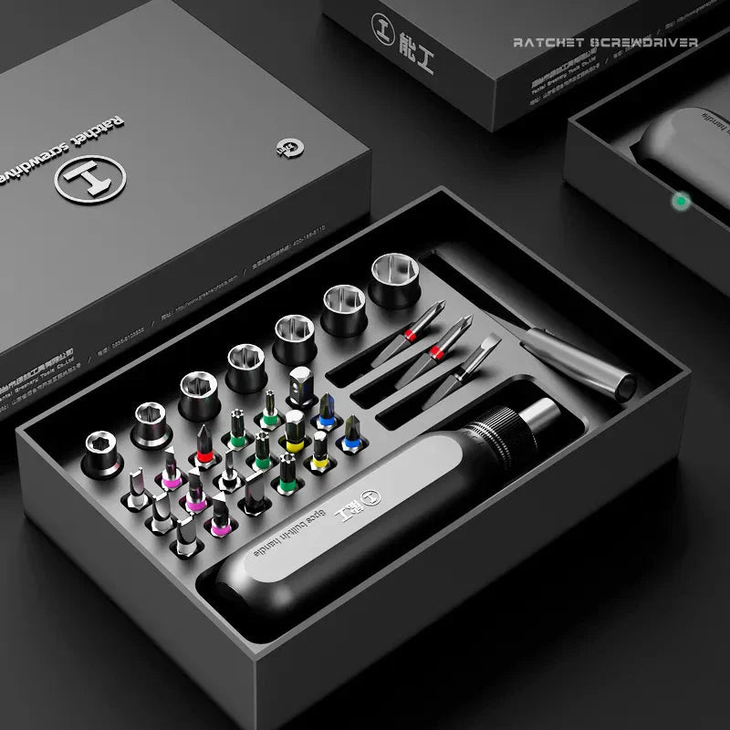 Kit Multi Ferramentas com Catraca - 30 Chaves em 1