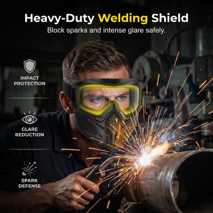 Full-Face Detachable Goggle Mask - Welding & Riding