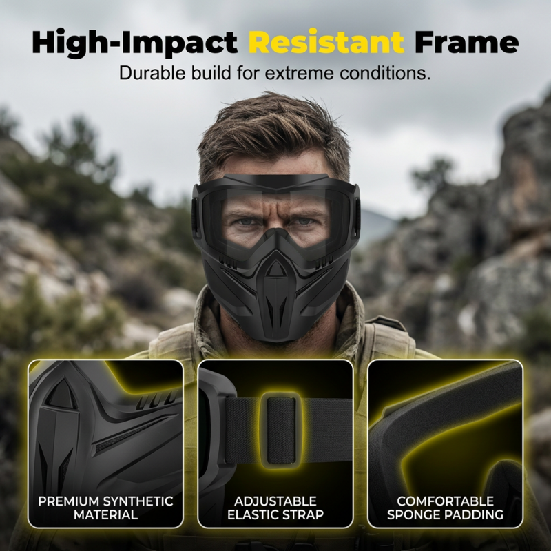 Full-Face Detachable Goggle Mask - Welding & Riding