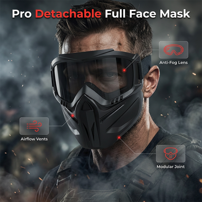 Full-Face Detachable Goggle Mask - Welding & Riding