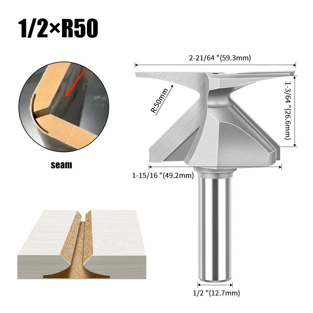 MDF Folding Router Bit - Multiple Radius (R18/R30/R50)